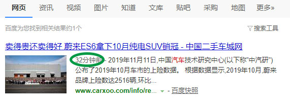 中国二手车城网百度网页收录
