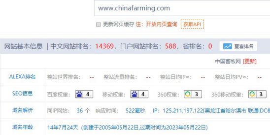 中国畜牧网权重